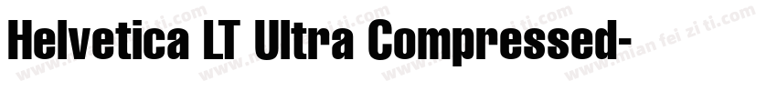 Helvetica LT Ultra Compressed字体转换